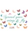 StickieArt Spread Your Wings &amp; Fly Butterflies Wall Stickers, Home Decoration DIY Removable Wall Decals for Living Room Bedroom, Butterflies, Multi-Colour, 50 x 70 cm, STA-310