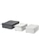 KNP Clothes bag, set of 3, check pattern/grey black - It&rsquo;s quite nice when clothes and small items have an obvious place and home.
