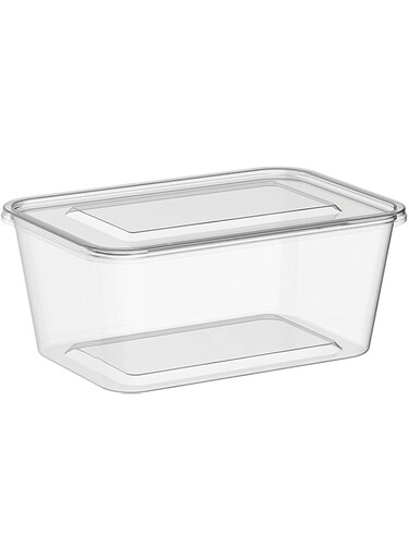 Blueberry Microwavable Food Container Clear Rectangular - 1500ml - (300)