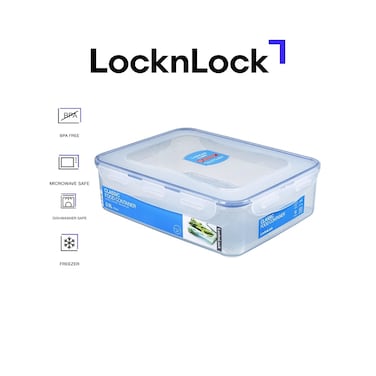 LocknLock 3.9L Rectangular Airtight Food Storage - BPA-Free, Microwave, Freezer, and Dishwasher Safe