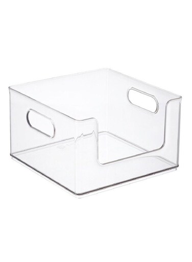 Home Edit Open Front Stacking Pantry Bin Clear Plastic Storage Organizer Stackable Kitchen Cabinet Fridge Shelf Container for Food Snacks Fruits Space Saving Storage
