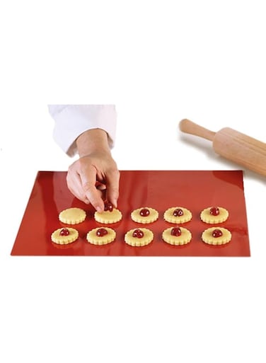 silikomart 23.007.00.0062 SILICOPAT 7 Silicone Baking Mat, 300 x 400 mm, Terracotta