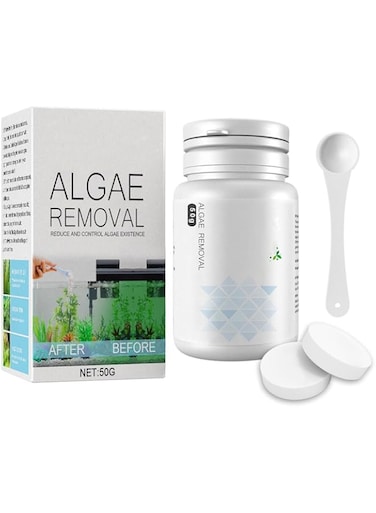 Algal Removal Tablets, Tank Moss Remover, Aquarium Cleaning Agent for Fish Tank Algae Removal and Water Purification