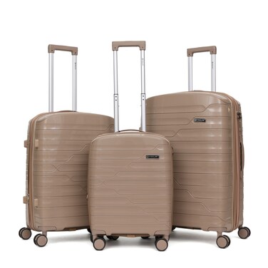 STARLIFE Trolley Luggage 3 Pieces Set PP Hard Side Bag 360 Degree Spinner Wheels Trolley Luggage Set With TSA Lock 20/24/28 Inches SL-PP1