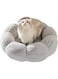 Cat and Dog Bed for Sleeping Mat Plush Cushion Cozy Floral Puppy Kitten Beds Anti-Slip Pet Bed for Small Medium Dog Cat Kitten (Grey, Small)