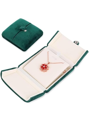 Tazweeq Velvet Double-Open Jewelry Box,Jewelry Packaging Box,Jewelry Display Organizer,Ring Box,Necklace Box,Pearl Box