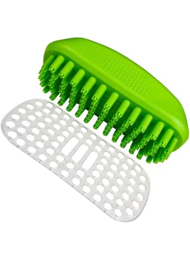 Pet Bath Soft Rubber Bristle Clean Brush Grooming Tool for Shampoo and Massage Dogs and Cats with Short or Long Hair