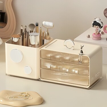2 Pcs Set of Jewelery Organizer &amp; Cosmetics Holder