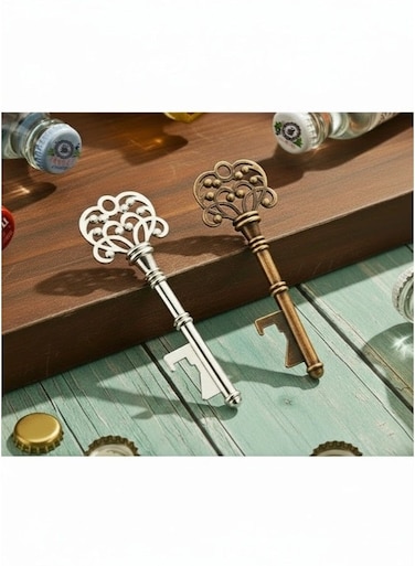 2 Pcs Vintage Crown Key Bottle Opener, Suitable for Opening Beverage Bottles, Soda Bottles, Keychain, Party Decoration
