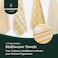 Cloud Scape Linen Kitchen Towels Set - Pack of 4, Multiweave 100% Cotton Kitchen Towels - 71x46 cm - Highly Absorbent and Quick Dry Dish Towels, Perfect Kitchen Hand Towels, Yellow