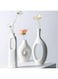 CAMLEO Ceramic Vase Set of 3 Flower Vases for Home Decor, Modern White Vase for Centerpieces, Ideal Shelf Decor/Table/Living Room Home Decor/White