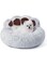 DIMUT Bear Paws Round Cat Beds for Indoor Cats，Cat Couch，Calming Dog Bed for Small Dogs，Washable Cat Dog Donut Bed, Soft Pet Bed for Puppy and Kitten with Slip-Resistant Bottom (Grey, Small)