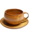Design 240ml Ceramic Coffee Tea Cup with Saucer (Brown), Classic Elegance for Your Beverage