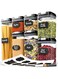 Set of 7 Airtight Food Storage Containers for Kitchen Storage - Clear Plastic - Durable Strong Lids - Labels and Chalk Marker