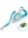 enrgticdg 16Ft Retractable Dog Leash,Night Reflection,Light Weight Leash for Small to Dogs/Cats,Stainless SteelSpring,Strong Nylon Tape,One-Handed Brake(Blue-White)