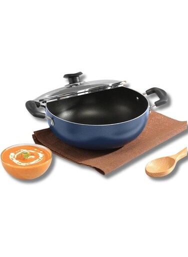 Zest Non-Stick Deep Kadai with Glass Lid - 20 cm, 2 L