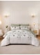 Printed Duvet Set, King Size Fits 200x200 cm - 6-Pcs Bed Set, Brushed Microfiber Fabric - 1 Duvet Cover, 1 Fitted Sheet, 2 Pillow Shams, 2 Pillowcases (Filler Not Included)