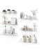 MEISHIDA Acrylic Floating Shelves, Set of 6, 15&rdquo; Funko Pop Shelves Wall Mounted, Acrylic Shelves for Bathroom, Living Room, Kitchen