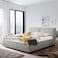 Whisper Waves Upholstered Premium Single Size Bed (90 X 190 CM) Grey Color
