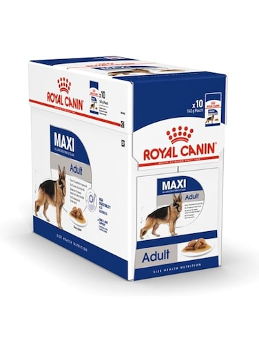 Royal Canin SHN Maxi Adult Wet Food Pouches Box of 10x140g Size Health Nutrition Dog Food