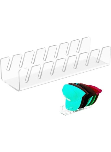Hat Holder Cap Holder - Acrylic Hat Stand Storage Baseball Cap Desktop Baseball Cap Organiser For Displaying Baseball Caps, 7 Hats Storage Cap Organiser (Transparent)