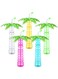 NALACAL Cups with Straw, Palm Tree Yard Water Bottle with Straws and Lid for Drinking 17 oz Cold Drinks Frozen Drinks Hawaii Family Tropical Parties Supplies 5 Colors 15 Pcs