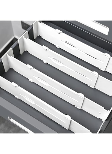 Adjustable Drawer Dividers 4 Pack,Dresser Drawer Organizers Separators Expandable 55-32.6cm for Divide Kitchen Utensils Clothes,Multi Kitchen Drawer Organisers for Bathroom Bedroom Office Dresser