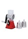 Rotary Grater 3 Interchangeable Stainless Steel Blades Multicolour 26x17x13.8cm