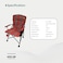 Green Lion Heritage Foldable Chair with Cup Holder, Heavy-Duty Iron Frame, 200kg Load