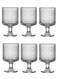 Borosilicate Glass Set, Set Of Six, Malus Spectabilis Relief Goblet, 250ML For Coffee Tea Cold Drinks
