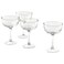 Faceted Champagne Coupe with Stem, Clear Glass, 20 cl, 4-Pack