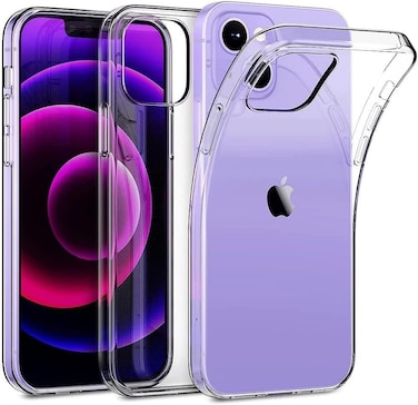 Muzz Crystal Clear Case for iPhone 15, Silicone, TPU Material, Ultra Thin, Transparent (iPhone 15)