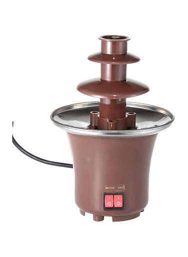 3 Tier Mini Chocolate Fondue Fountain, Brown - Ea-820