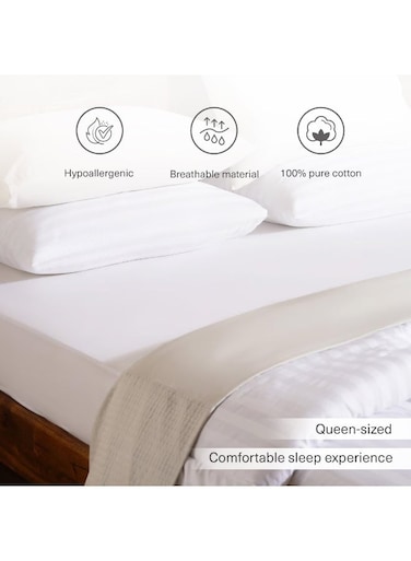 Home Elegance Fitted Sheet 160x200+33cm - White
