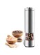 Electric Salt and Pepper Grinder Set, Larger Rechargeable Automatic Salt and Pepper Mill Grinder with 6 Adjustable Coarseness, Electric Salt and Pepper Shakers,Silver (Stainless steel 2)