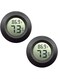 SWIUKPHE Mini Digital Hygrometer Thermometer Gauge 2 Pack, Indoor Outdoor Temperature Humidity Meter for Greenhouse Humidors Incubators Reptile Terrarium Jars, Fahrenheit (℉) or Celsius(℃) (2)