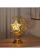 T Tersely Moon Star Lamp, Diwali Eid Decorations Bedroom Lamps, Ramadan Festive Decorative Lights Atmosphere Modeling Lights, Battery Powered Gold Table LED Moon Star Lamp