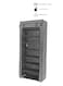 Freestanding Multipurpose Fabric Wardrobe Organiser With 8-Tier Storage Rack Dark Grey/Black Stripe 142 x 60 x 30cm