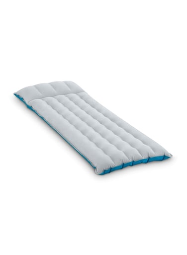 Camping Mat PVC White/Blue 67x184x17cm
