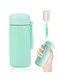 Small Flask 150ml with Carry Handle, Portable Mini Insulated Cup Made of 304 Stainless Steel, Leakproof Double Wall Vacuum Thermos Mug for Hot Cold Drinks Water Milk Juice Coffee (Mint)