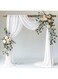 MISTHO Wedding Arch Draping Fabric, 1 Panel 29.5" x 19Ft White Wedding Arch Drapes Sheer Backdrop Curtain for Wedding Ceremony Party Ceiling Decor (White)