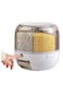Cereal Box, 8.2 Quart Rotatable Rice Box, 6 Compartment Dry Grain Box with Measuring Cup, Kitchen Small Grains, Beans