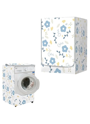 Waterproof Washing Machine Cover for Front Loaders, Sun Protection with Waterproof Zip Design, Universal Fit for Most Washing Machines and Dryers, Blue