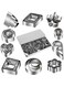 athu Mini Metal Cookie Cutters Set -30Pcs Star Cookie Cutter Stainless Steel Round Biscuit Cutter Heart Small Star Cookie Cutters Mini Flower Molds Cutter for Baking