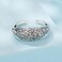 S925 Sterling Silver Oxidized Retro Pattern Open Adjustable Ring(SCR1095-E)