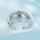 S925 Sterling Silver Oxidized Retro Pattern Open Adjustable Ring(SCR1095-E)