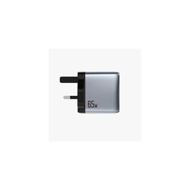 GaN Premium 65W Wall Charger USB-A &amp; Dual USB-C PD Fast Charging UK Plug