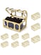 NALACAL Candy Box Treasure Box Design for Chocolate Wedding Candy, Transparent Jewelry Box Chocolate Packaging Gift Decoration Display Box for Wedding Party Anniversary Birthday Gift Gold 10 Pcs