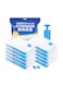 10-Pack Reusable Vacuum Storage Bags With Travel Hand Pump White/Blue 60x80cm