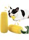 X spring Dog Chew Toys, Tough Rubber Dental Chew Dog Toys for Aggressive Chewers, Corn Interactive Squeaky Dog Toys for Puppy Medium Breed, Dog Chew Toys for Aggres with TPR Material